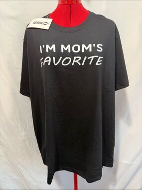 I'm Mom's Favorite Black Graphic Tee